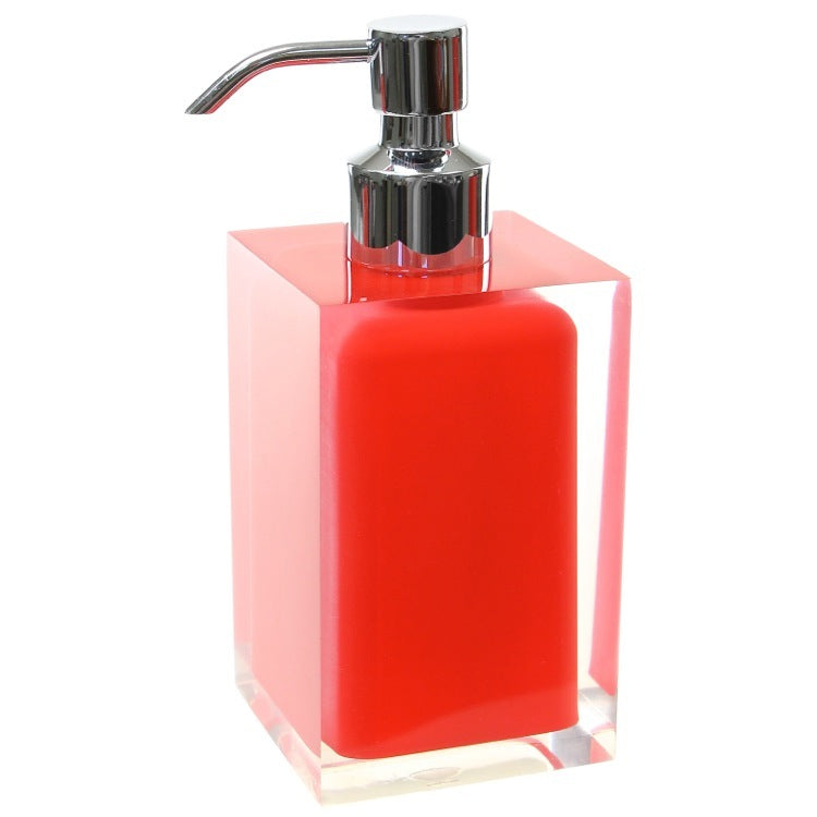 Rainbow Square Pink Countertop Soap Dispenser - Stellar Hardware and Bath 
