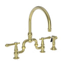 Newport Brass Chesterfield 9459 Kitchen Bridge Faucet with Side Spray - Stellar Hardware and Bath