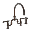 Newport Brass Chesterfield 9459 Kitchen Bridge Faucet with Side Spray - Stellar Hardware and Bath