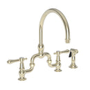 Newport Brass Chesterfield 9459 Kitchen Bridge Faucet with Side Spray - Stellar Hardware and Bath