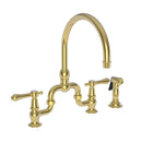 Newport Brass Chesterfield 9459 Kitchen Bridge Faucet with Side Spray - Stellar Hardware and Bath
