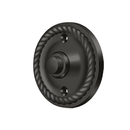Deltana BBRR213 Round Bell Button w/ Rope Pattern - 2 1/4'' - Stellar Hardware and Bath