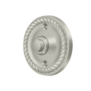Deltana BBRR213 Round Bell Button w/ Rope Pattern - 2 1/4'' - Stellar Hardware and Bath