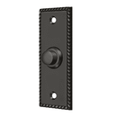 Deltana BBSR333 Rectangular Bell Button w/ Rope Pattern - 3 1/4'' x 1 1/4'' - Stellar Hardware and Bath