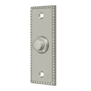 Deltana BBSR333 Rectangular Bell Button w/ Rope Pattern - 3 1/4'' x 1 1/4'' - Stellar Hardware and Bath