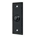 Deltana BBSR333 Rectangular Bell Button w/ Rope Pattern - 3 1/4'' x 1 1/4'' - Stellar Hardware and Bath