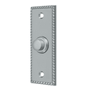 Deltana BBSR333 Rectangular Bell Button w/ Rope Pattern - 3 1/4'' x 1 1/4'' - Stellar Hardware and Bath