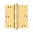 Deltana DSB35-R Residential Square Corner Hinge - 3-1/2'' x 3-1/2'' - Stellar Hardware and Bath