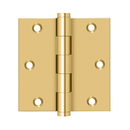 Deltana DSB35 Square Corner Hinge - 3-1/2'' x 3-1/2'' - Stellar Hardware and Bath