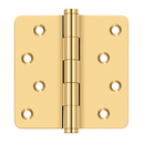 Deltana DSB4R4-RZ Residential Radius Corner Zig Zag Hinge - 4'' x 4'' x 1/4'' - Stellar Hardware and Bath