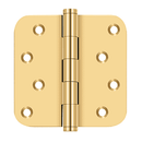 Deltana DSB4R5-RZ Residential Radius Corner Zig Zag Hinge - 4'' x 4'' x  5/8'' - Stellar Hardware and Bath