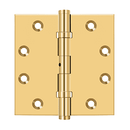 Deltana DSB45NB Square Corner Ball Bearing Hinge - 4 1/2'' x 4 1/2'' - Stellar Hardware and Bath