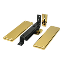 Deltana DASH95 Spring Hinge, Double Action w/ Solid Brass Cover Plates - Stellar Hardware and Bath