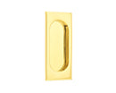 Emtek 2201 Flush Pull - Rectangular Brass - Stellar Hardware and Bath