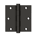 Deltana DSB35-R Residential Square Corner Hinge - 3-1/2'' x 3-1/2'' - Stellar Hardware and Bath