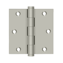 Deltana DSB35-R Residential Square Corner Hinge - 3-1/2'' x 3-1/2'' - Stellar Hardware and Bath