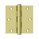 Deltana DSB35-R Residential Square Corner Hinge - 3-1/2'' x 3-1/2'' - Stellar Hardware and Bath