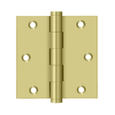 Deltana DSB35 Square Corner Hinge - 3-1/2'' x 3-1/2'' - Stellar Hardware and Bath