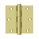 Deltana DSB35-R Residential Square Corner Hinge - 3-1/2'' x 3-1/2'' - Stellar Hardware and Bath