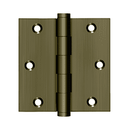 Deltana DSB35-R Residential Square Corner Hinge - 3-1/2'' x 3-1/2'' - Stellar Hardware and Bath