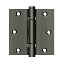 Deltana DSB35B Square Corner Ball Bearing Hinge - 3-1/2'' x 3-1/2'' - Stellar Hardware and Bath