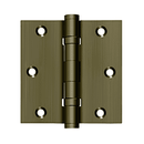 Deltana DSB35B Square Corner Ball Bearing Hinge - 3-1/2'' x 3-1/2'' - Stellar Hardware and Bath