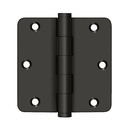 Deltana DSB35R4-R Residential Radius Corner Hinge - 3-1/2'' x 3-1/2'' x 1/4'' - Stellar Hardware and Bath