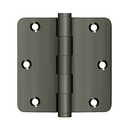 Deltana DSB35R4-R Residential Radius Corner Hinge - 3-1/2'' x 3-1/2'' x 1/4'' - Stellar Hardware and Bath