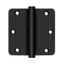 Deltana DSB35R4-R Residential Radius Corner Hinge - 3-1/2'' x 3-1/2'' x 1/4'' - Stellar Hardware and Bath