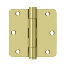 Deltana DSB35R4-R Residential Radius Corner Hinge - 3-1/2'' x 3-1/2'' x 1/4'' - Stellar Hardware and Bath