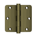 Deltana DSB35R4-R Residential Radius Corner Hinge - 3-1/2'' x 3-1/2'' x 1/4'' - Stellar Hardware and Bath