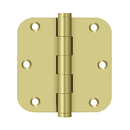 Deltana DSB35R5 Radius Corner Hinge - 3-1/2'' x 3-1/2'' x 5/8'' - Stellar Hardware and Bath