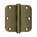 Deltana DSB35R5 Radius Corner Hinge - 3-1/2'' x 3-1/2'' x 5/8'' - Stellar Hardware and Bath