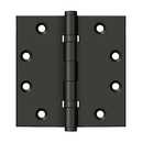 Deltana DSB45B Square Corner Ball Bearing Hinge - 4 1/2'' x 4 1/2'' - Stellar Hardware and Bath