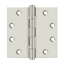 Deltana DSB45B Square Corner Ball Bearing Hinge - 4 1/2'' x 4 1/2'' - Stellar Hardware and Bath
