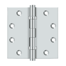 Deltana DSB45B Square Corner Ball Bearing Hinge - 4 1/2'' x 4 1/2'' - Stellar Hardware and Bath