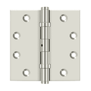 Deltana DSB45NB Square Corner Ball Bearing Hinge - 4 1/2'' x 4 1/2'' - Stellar Hardware and Bath