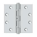 Deltana DSB45NB Square Corner Ball Bearing Hinge - 4 1/2'' x 4 1/2'' - Stellar Hardware and Bath