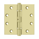 Deltana DSB45NB Square Corner Ball Bearing Hinge - 4 1/2'' x 4 1/2'' - Stellar Hardware and Bath