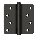 Deltana DSB4R4-RZ Residential Radius Corner Zig Zag Hinge - 4'' x 4'' x 1/4'' - Stellar Hardware and Bath