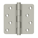 Deltana DSB4R4-RZ Residential Radius Corner Zig Zag Hinge - 4'' x 4'' x 1/4'' - Stellar Hardware and Bath