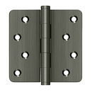 Deltana DSB4R4-RZ Residential Radius Corner Zig Zag Hinge - 4'' x 4'' x 1/4'' - Stellar Hardware and Bath