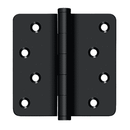 Deltana DSB4R4-RZ Residential Radius Corner Zig Zag Hinge - 4'' x 4'' x 1/4'' - Stellar Hardware and Bath