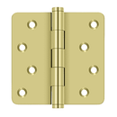 Deltana DSB4R4-RZ Residential Radius Corner Zig Zag Hinge - 4'' x 4'' x 1/4'' - Stellar Hardware and Bath