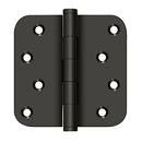 Deltana DSB4R5-RZ Residential Radius Corner Zig Zag Hinge - 4'' x 4'' x  5/8'' - Stellar Hardware and Bath