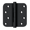 Deltana DSB4R5-RZ Residential Radius Corner Zig Zag Hinge - 4'' x 4'' x  5/8'' - Stellar Hardware and Bath