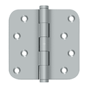Deltana DSB4R5-RZ Residential Radius Corner Zig Zag Hinge - 4'' x 4'' x  5/8'' - Stellar Hardware and Bath