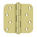Deltana DSB4R5-RZ Residential Radius Corner Zig Zag Hinge - 4'' x 4'' x  5/8'' - Stellar Hardware and Bath