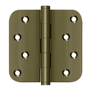 Deltana DSB4R5-RZ Residential Radius Corner Zig Zag Hinge - 4'' x 4'' x  5/8'' - Stellar Hardware and Bath