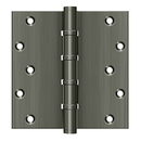 Deltana DSB66BB Square Hinges, Ball Bearings - 6" X 6" - Stellar Hardware and Bath
